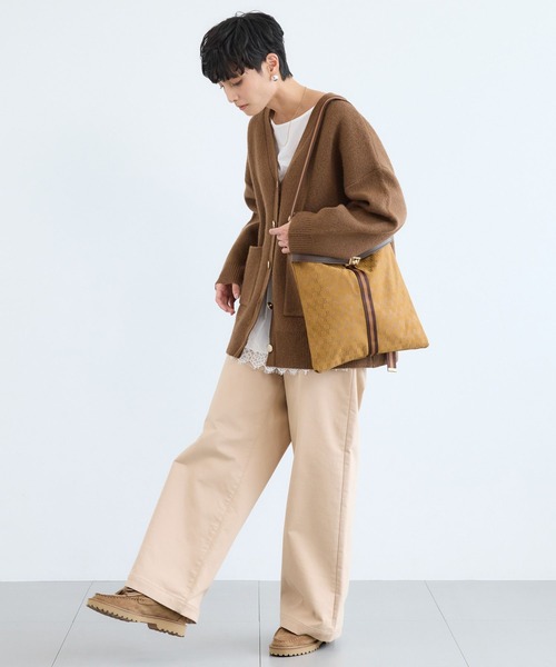 BARNYARDSTORM（バンヤードストーム）の「BARNYARDSTORM / ポケツキＷフェイスカーディガン / ハンドウォッシャブル【WEB限定カラー】（カーディガン/ボレロ・レディース・ブルー/グレー/チャコールグレー/ライトベージュ/ブラウン・FREE）」の13枚目の写真