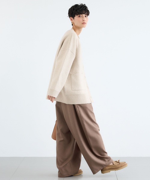 BARNYARDSTORM（バンヤードストーム）の「BARNYARDSTORM / ポケツキＷフェイスカーディガン / ハンドウォッシャブル【WEB限定カラー】（カーディガン/ボレロ・レディース・ブルー/グレー/チャコールグレー/ライトベージュ/ブラウン・FREE）」の10枚目の写真