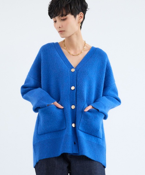 BARNYARDSTORM（バンヤードストーム）の「BARNYARDSTORM / ポケツキＷフェイスカーディガン / ハンドウォッシャブル【WEB限定カラー】（カーディガン/ボレロ・レディース・ブルー/グレー/チャコールグレー/ライトベージュ/ブラウン・FREE）」の20枚目の写真