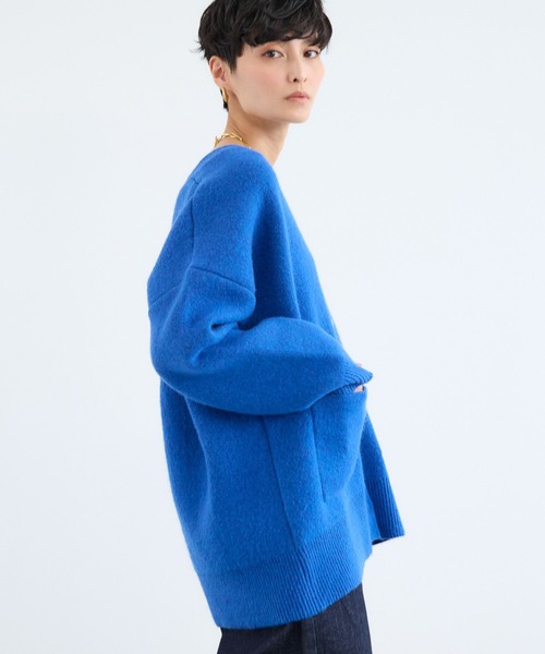 BARNYARDSTORM（バンヤードストーム）の「BARNYARDSTORM / ポケツキＷフェイスカーディガン / ハンドウォッシャブル【WEB限定カラー】（カーディガン/ボレロ・レディース・ブルー/グレー/チャコールグレー/ライトベージュ/ブラウン・FREE）」の21枚目の写真