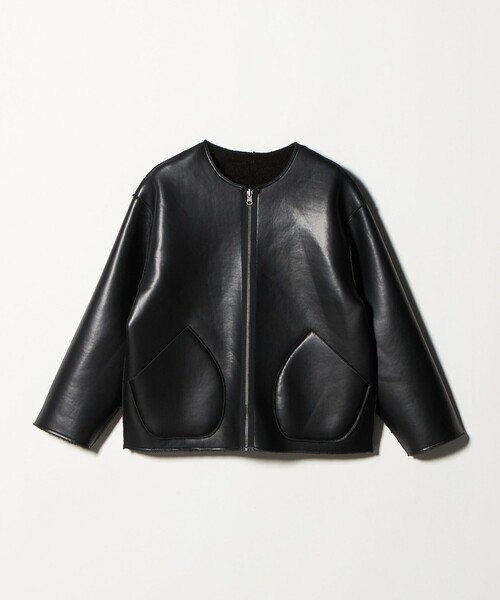 セール】フェイクムートン リバーシブル ブルゾン＜A DAY IN THE LIFE