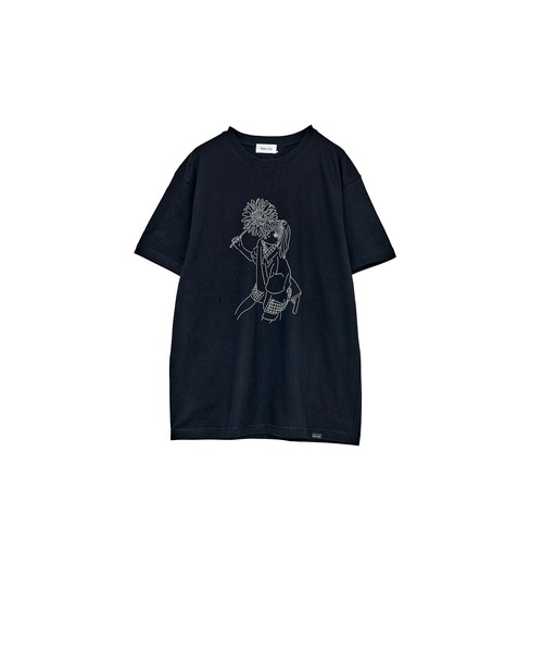 Nora Lily(ノラリリー)の「【Nora Lily】YUHO & Flower S/S Tee(Tシャツ/カットソー・メンズ・ホワイト/グリーン/ブラック・LARGE)」の1枚目の写真