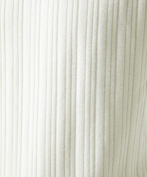 MK MICHEL KLEIN HOMME （エムケーミッシェルクランオム）の「【洗濯機で洗える】モックネックニット / ランダムタックストライプ（ニット/セーター・メンズ・ブラック/ホワイト/アイボリー・48/51/46）」の10枚目の写真