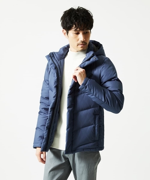 MK MICHEL KLEIN HOMME （エムケーミッシェルクランオム）の「【洗濯機で洗える】モックネックニット / ランダムタックストライプ（ニット/セーター・メンズ・ブラック/ホワイト/アイボリー・48/51/46）」の18枚目の写真