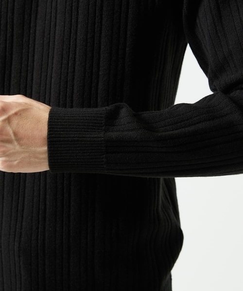 セール】【洗濯機で洗える】モックネックニット / ランダムタック