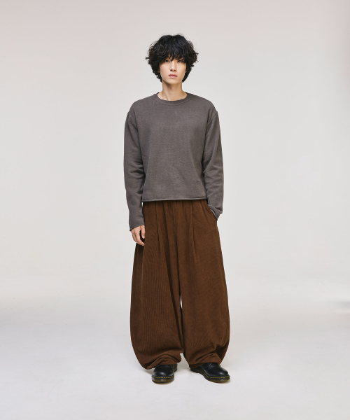 SIGNATURE（シグネチャ）の「カーブドコーデュロイバンディングパンツ[ブラウン]（スウェットパンツ・レディース・その他・MEDIUM/LARGE）」の3枚目の写真