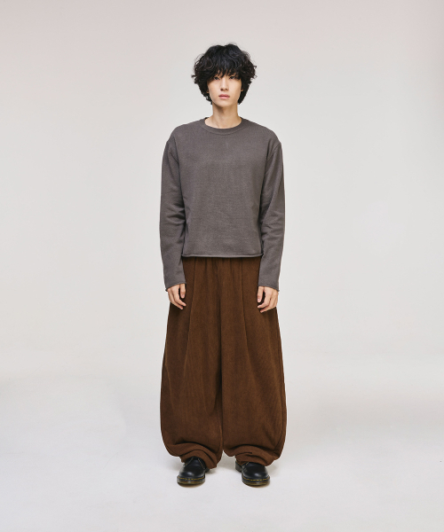 SIGNATURE（シグネチャ）の「カーブドコーデュロイバンディングパンツ[ブラウン]（スウェットパンツ・レディース・その他・MEDIUM/LARGE）」の8枚目の写真