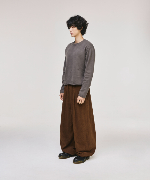 SIGNATURE（シグネチャ）の「カーブドコーデュロイバンディングパンツ[ブラウン]（スウェットパンツ・レディース・その他・MEDIUM/LARGE）」の9枚目の写真