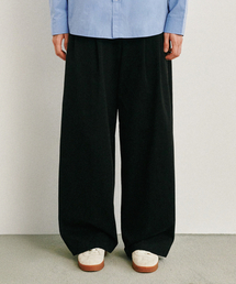 GLW（ジーエルダブリュ）の「ワイドツーピンタックコットンパンツブラック（その他パンツ）」