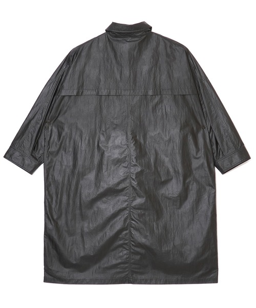 MSML(エムエスエムエル)の「GLOSSY MAX COAT(トレンチコート・メンズ・ブラック・S/M/L/XL)」の3枚目の写真