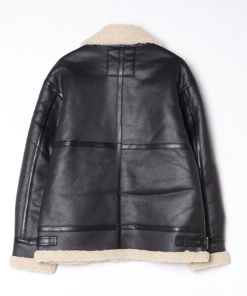 Valley Apparel(バレーアパレル)の「Valley Apparel / B-3 フェイクムートンジャケット / VA5003(ミリタリージャケット・メンズ・ブラック/ブラウン・LARGE/X-LARGE)」の5枚目の写真