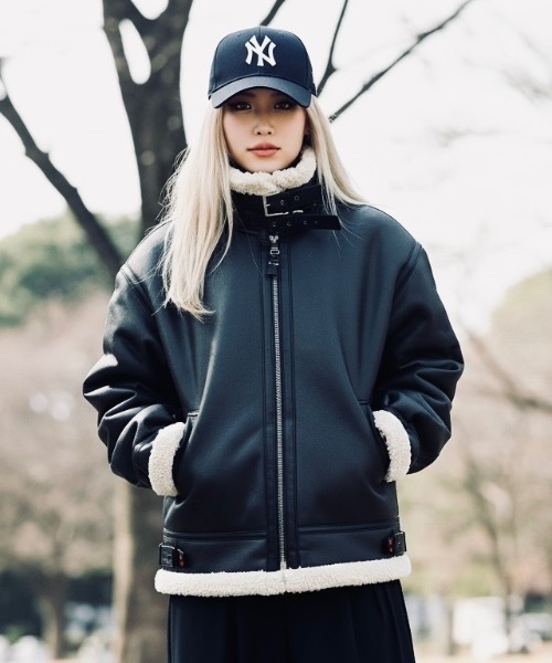 Valley Apparel(バレーアパレル)の「Valley Apparel / B-3 フェイクムートンジャケット / VA5003(ミリタリージャケット・メンズ・ブラック/ブラウン・LARGE/X-LARGE)」の7枚目の写真