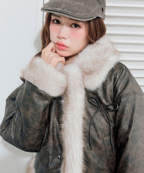 セール】ファームートンジャケット（ムートンコート）｜OLIVE des