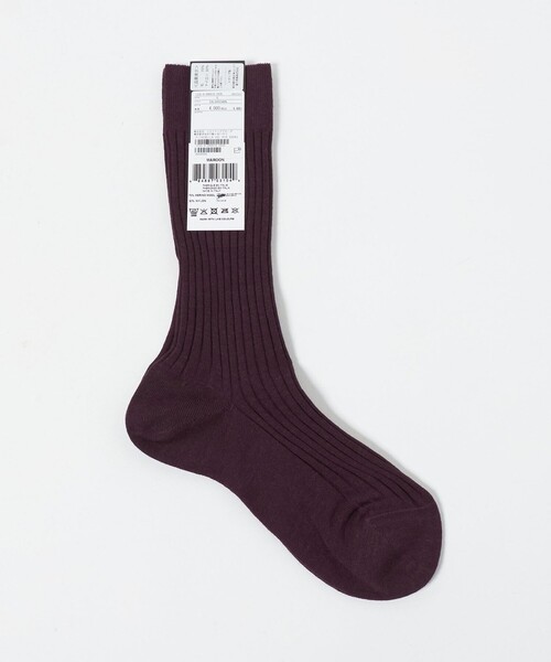 Pantherella（パンセレラ）の「＜Pantherella＞カラー リブソックス（ソックス/靴下・メンズ・ブラウン系/ダークグリーン/ライトブルー/ネイビー/マスタード/ダークグレー/レッド/ダークブラウン・S）」の3枚目の写真