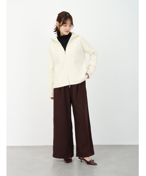 fifth(フィフス)の「【honoセレクト】 【U150サイズあり】起毛ハイウエストタックワイドパンツ(その他パンツ・レディース・ブラック/ブラウン・M/XS)」の7枚目の写真