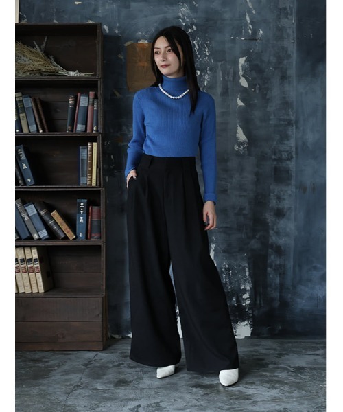 fifth(フィフス)の「【honoセレクト】 【U150サイズあり】起毛ハイウエストタックワイドパンツ(その他パンツ・レディース・ブラック/ブラウン・M/XS)」の10枚目の写真