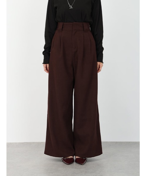 fifth(フィフス)の「【honoセレクト】 【U150サイズあり】起毛ハイウエストタックワイドパンツ(その他パンツ・レディース・ブラック/ブラウン・M/XS)」の22枚目の写真