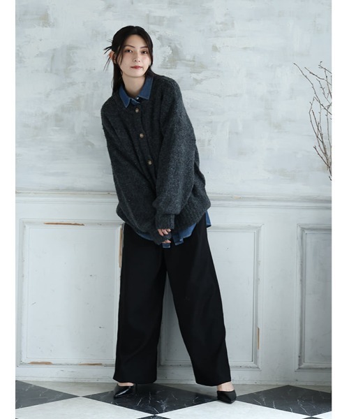 fifth(フィフス)の「【honoセレクト】 【U150サイズあり】起毛ハイウエストタックワイドパンツ(その他パンツ・レディース・ブラック/ブラウン・M/XS)」の4枚目の写真