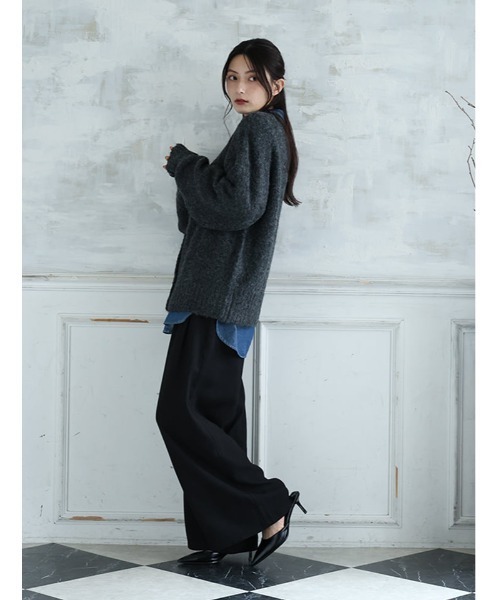 fifth(フィフス)の「【honoセレクト】 【U150サイズあり】起毛ハイウエストタックワイドパンツ(その他パンツ・レディース・ブラック/ブラウン・M/XS)」の5枚目の写真