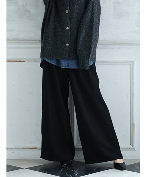 fifth(フィフス)の「【honoセレクト】 【U150サイズあり】起毛ハイウエストタックワイドパンツ(その他パンツ・レディース・ブラック/ブラウン・M/XS)」の6枚目の写真