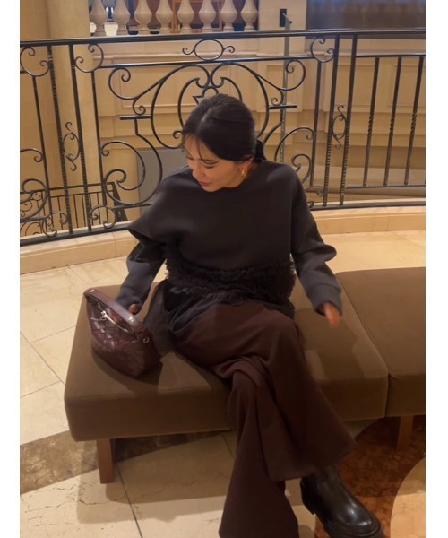 fifth(フィフス)の「【honoセレクト】 【U150サイズあり】起毛ハイウエストタックワイドパンツ(その他パンツ・レディース・ブラック/ブラウン・M/XS)」の18枚目の写真