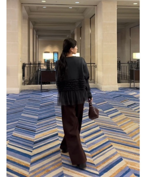 fifth(フィフス)の「【honoセレクト】 【U150サイズあり】起毛ハイウエストタックワイドパンツ(その他パンツ・レディース・ブラック/ブラウン・M/XS)」の19枚目の写真