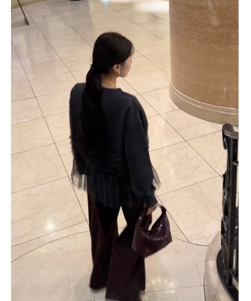 fifth(フィフス)の「【honoセレクト】 【U150サイズあり】起毛ハイウエストタックワイドパンツ(その他パンツ・レディース・ブラック/ブラウン・M/XS)」の20枚目の写真