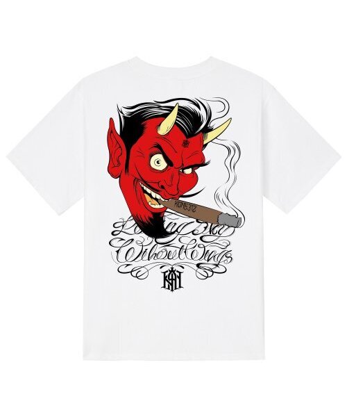KAN6312(カン6312)の「KTW0021 テッドマン 半袖Tシャツ - ホワイト(Tシャツ/カットソー・メンズ・その他・LARGE/MEDIUM/SMALL/X-LARGE)」の1枚目の写真