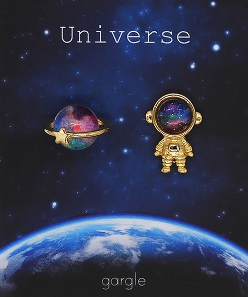 gargle（ガーグル）の「gargle ガーグル：宇宙シリーズ　コズミック飛行士　土星　ピアス（ピアス（両耳用）・レディース・シルバー/ゴールド・FREE）」の7枚目の写真