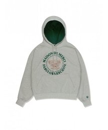 ウィメンズクロップベアフレンズプリンティングエンボス刺繍フードオートミール(FCC1TS383W)
