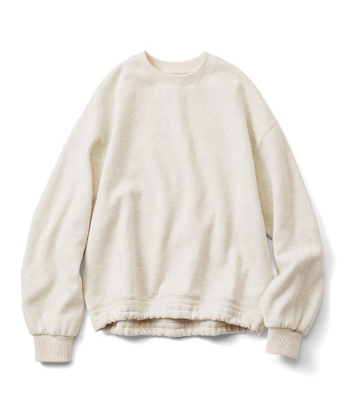 Live in comfort（リブインコンフォート）の「リブ　イン　コンフォート　ラフに着るだけでこなれ見えする　大人専用すそドロストトレーナー（スウェット・レディース・チャコールグレー/ブルー/オートミール/ピンク/グリーン・3L/LL/L/M/S/4L）」の16枚目の写真