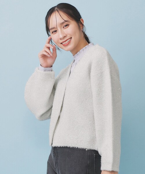 タグ付未使用23区＊昨季ラメ入りカーディガン タグ付未使用23区＊昨季ラメ入りカーディガン - メルカリ