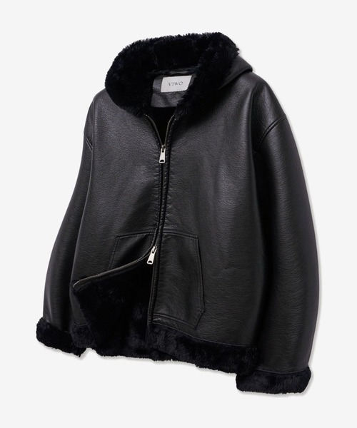 V2（ブイツー）の「V2／8224レザームートンジャケット（ブルゾン・メンズ・ブラック・MEDIUM/LARGE）」の9枚目の写真