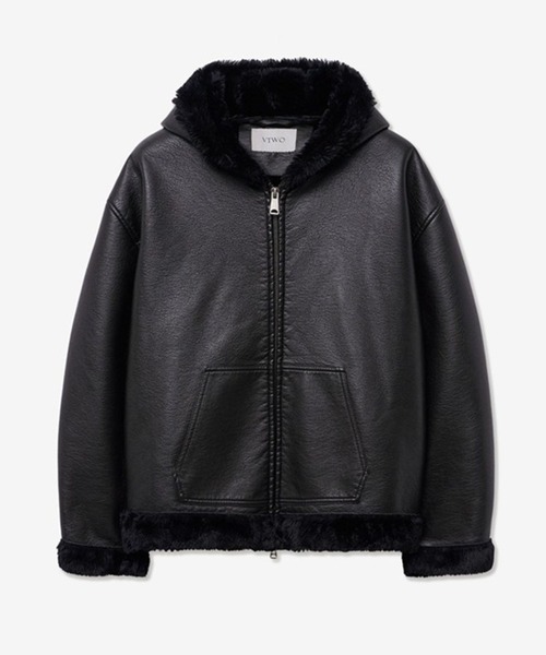 V2（ブイツー）の「V2／8224レザームートンジャケット（ブルゾン・メンズ・ブラック・MEDIUM/LARGE）」の10枚目の写真