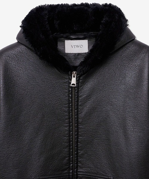 V2（ブイツー）の「V2／8224レザームートンジャケット（ブルゾン・メンズ・ブラック・MEDIUM/LARGE）」の12枚目の写真