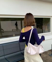 【NuNuNa】2WAY合成皮革サイドポケットショルダーバッグ