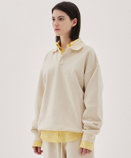 VETEZE（ベテゼ）の「Tenni Pique Loose fit T-Shirt (Ivory)（ポロシャツ・レディース・その他・LARGE）」の4枚目の写真