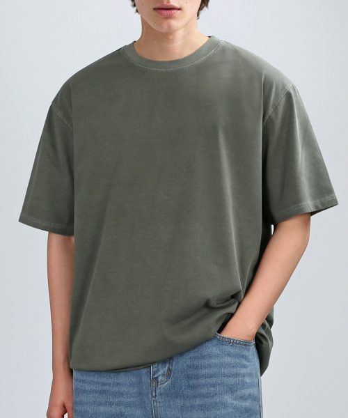 VERYVAIN(ベリベーン)の「20.S PIGMENT T-SHIRTS (WASHED KHAKI)(Tシャツ/カットソー・メンズ・その他・LARGE/MEDIUM/SMALL/X-LARGE)」の1枚目の写真