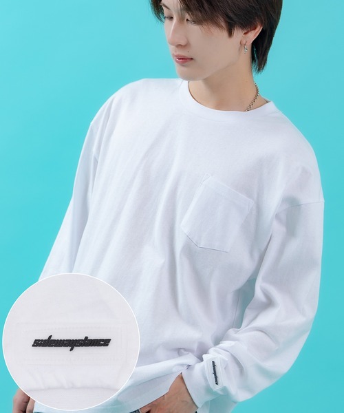 SIDEWAY STANCE（サイドウェイスタンス）の「【SIDEWAY STANCE】ワンポイント ポケット ロンT（Tシャツ/カットソー・メンズ・ブラック系/ホワイト/ブラック/ブラック系1/ホワイト系1/ホワイト系・X-LARGE/LARGE/MEDIUM/SMALL）」の2枚目の写真