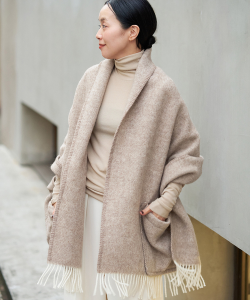 【最終値下げ】plage LAPUANKANKURIT POCKET ショール plage｜LAPUAN KANKURIT / ラプアンカンクリ POCKET SHAWL UNI