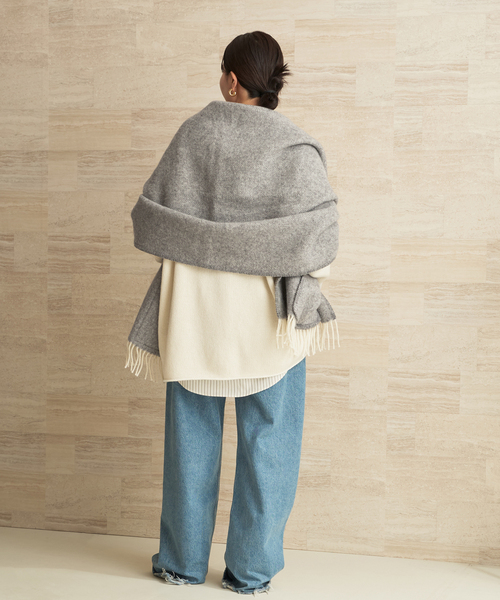 plage（プラージュ）の「LAPUAN KANKURIT / ラプアンカンクリ POCKET SHAWL ARVO ショール（ストール/ショール・レディース・グレー/ベージュ・FREE）」の11枚目の写真
