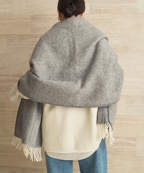 plage（プラージュ）の「LAPUAN KANKURIT / ラプアンカンクリ POCKET SHAWL ARVO ショール（ストール/ショール・レディース・グレー/ベージュ・FREE）」の15枚目の写真