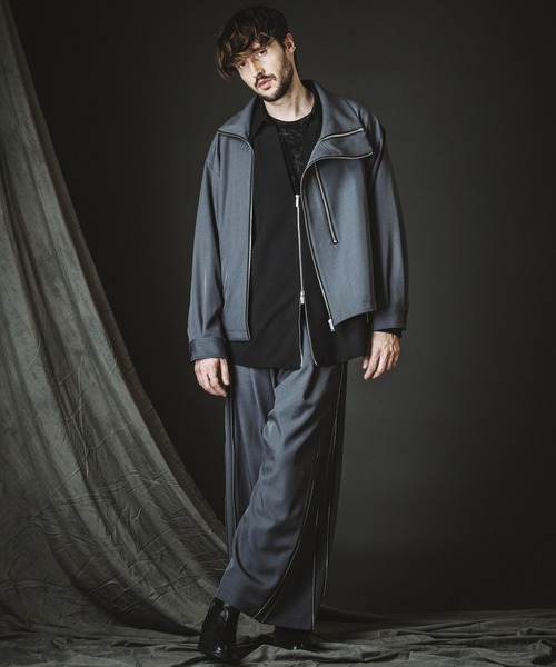 NO ID.(ノーアイディ)の「【NO ID.】Double Zip Big Track Blouson / ダブル ジップ ビッグ トラック ブルゾン(ブルゾン・メンズ・ブラック/グレー・ONE SIZE)」の16枚目の写真