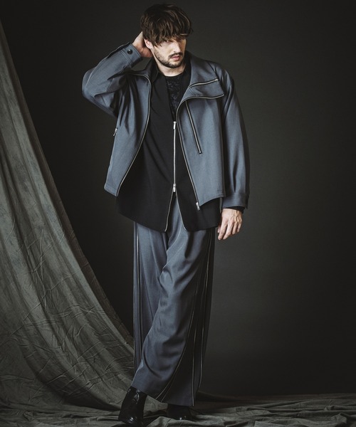 NO ID.(ノーアイディ)の「【NO ID.】Double Zip Big Track Blouson / ダブル ジップ ビッグ トラック ブルゾン(ブルゾン・メンズ・ブラック/グレー・ONE SIZE)」の17枚目の写真