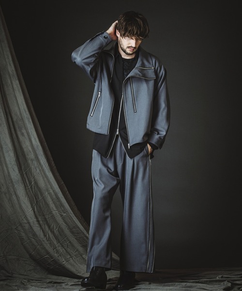 NO ID.(ノーアイディ)の「【NO ID.】Double Zip Big Track Blouson / ダブル ジップ ビッグ トラック ブルゾン(ブルゾン・メンズ・ブラック/グレー・ONE SIZE)」の19枚目の写真