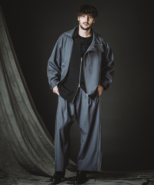 NO ID.(ノーアイディ)の「【NO ID.】Double Zip Big Track Blouson / ダブル ジップ ビッグ トラック ブルゾン(ブルゾン・メンズ・ブラック/グレー・ONE SIZE)」の20枚目の写真