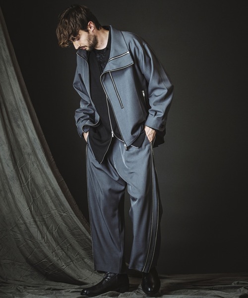 NO ID.(ノーアイディ)の「【NO ID.】Double Zip Big Track Blouson / ダブル ジップ ビッグ トラック ブルゾン(ブルゾン・メンズ・ブラック/グレー・ONE SIZE)」の21枚目の写真