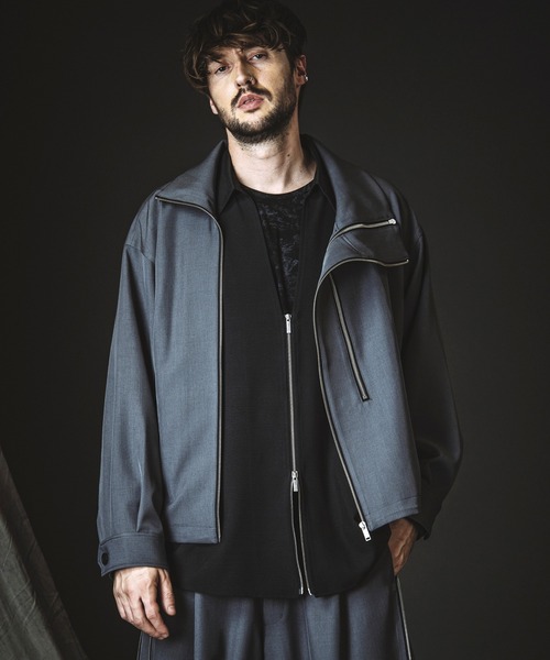 NO ID.(ノーアイディ)の「【NO ID.】Double Zip Big Track Blouson / ダブル ジップ ビッグ トラック ブルゾン(ブルゾン・メンズ・ブラック/グレー・ONE SIZE)」の3枚目の写真