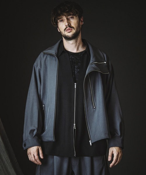 NO ID.(ノーアイディ)の「【NO ID.】Double Zip Big Track Blouson / ダブル ジップ ビッグ トラック ブルゾン(ブルゾン・メンズ・ブラック/グレー・ONE SIZE)」の8枚目の写真