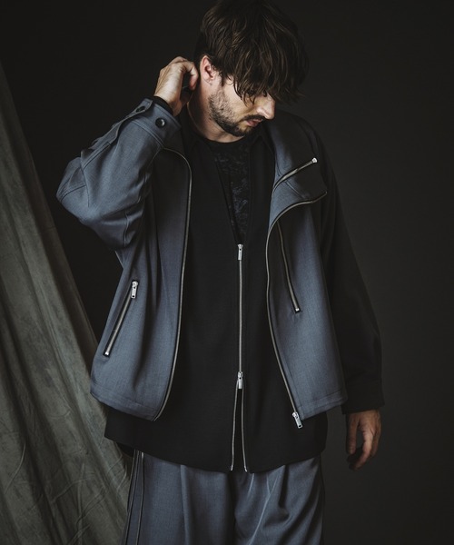 NO ID.(ノーアイディ)の「【NO ID.】Double Zip Big Track Blouson / ダブル ジップ ビッグ トラック ブルゾン(ブルゾン・メンズ・ブラック/グレー・ONE SIZE)」の9枚目の写真